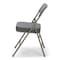 Atlas Commercial Products Triple-Braced Fabric Padded Metal Folding Chair, 2" Cushion, Gray MFC22GRYFP-2 - alternate 5